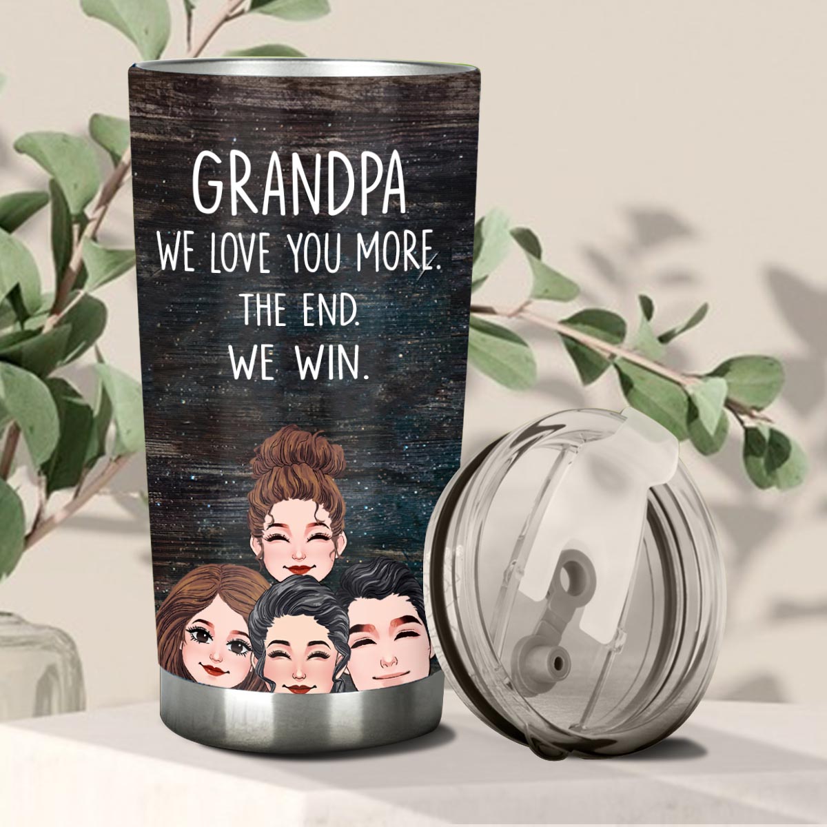 Dad I Love You More - Gift for dad, grandma, grandpa, mom, uncle, aunt - Personalized Tumbler