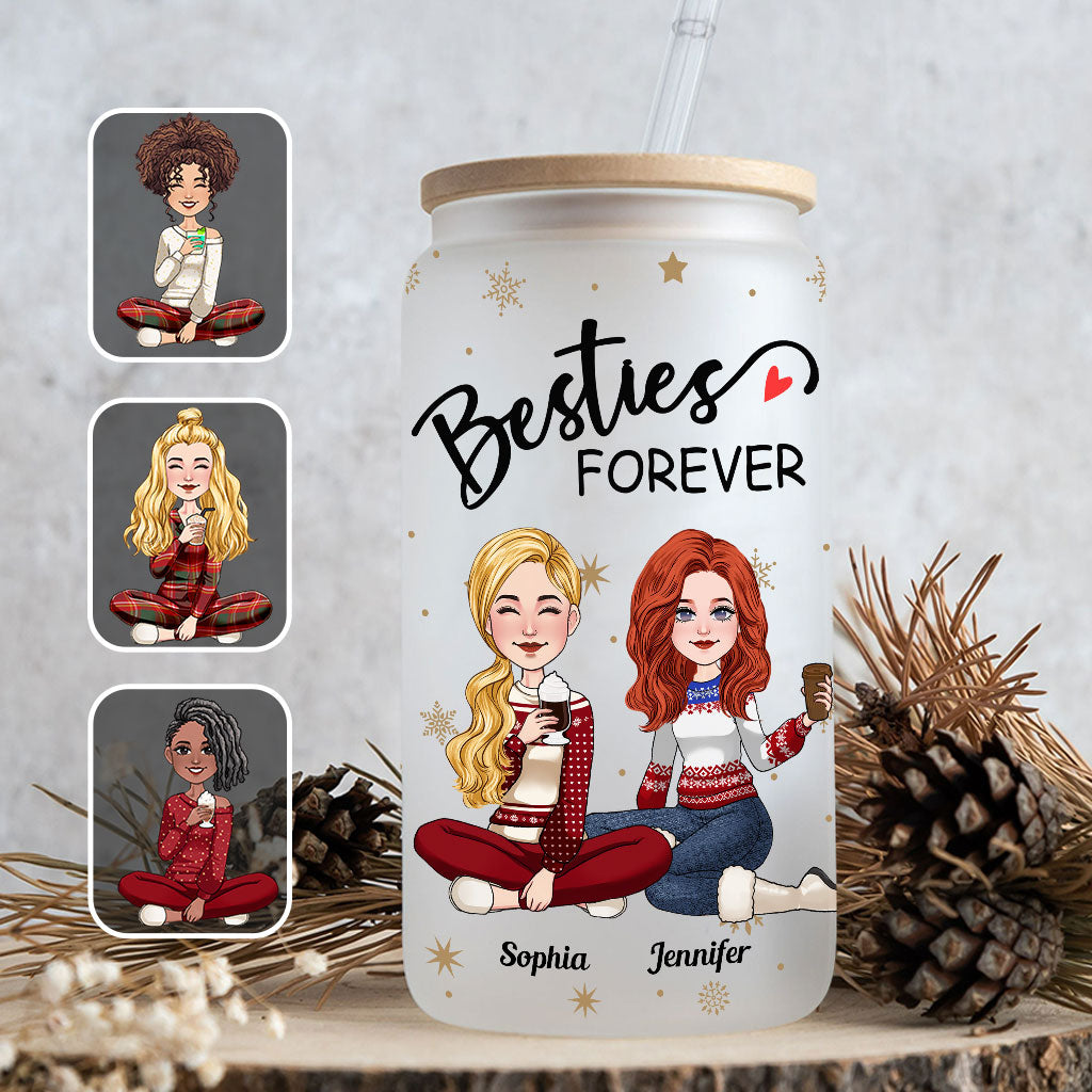 Für immer beste Freundin – personalisiertes Bestie-Trinkglas