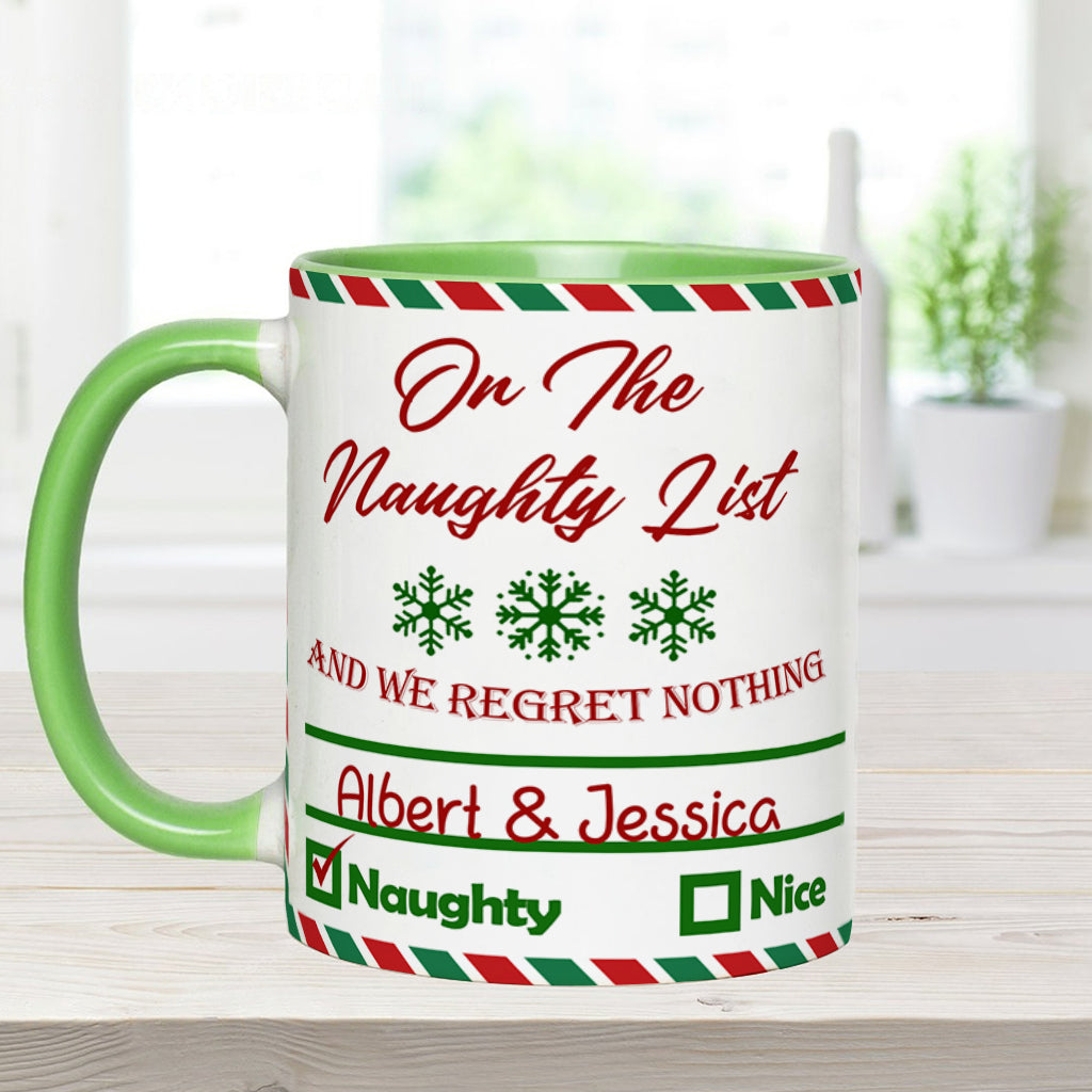 North Pole Mail Service - Personalized Couple Accent Mug