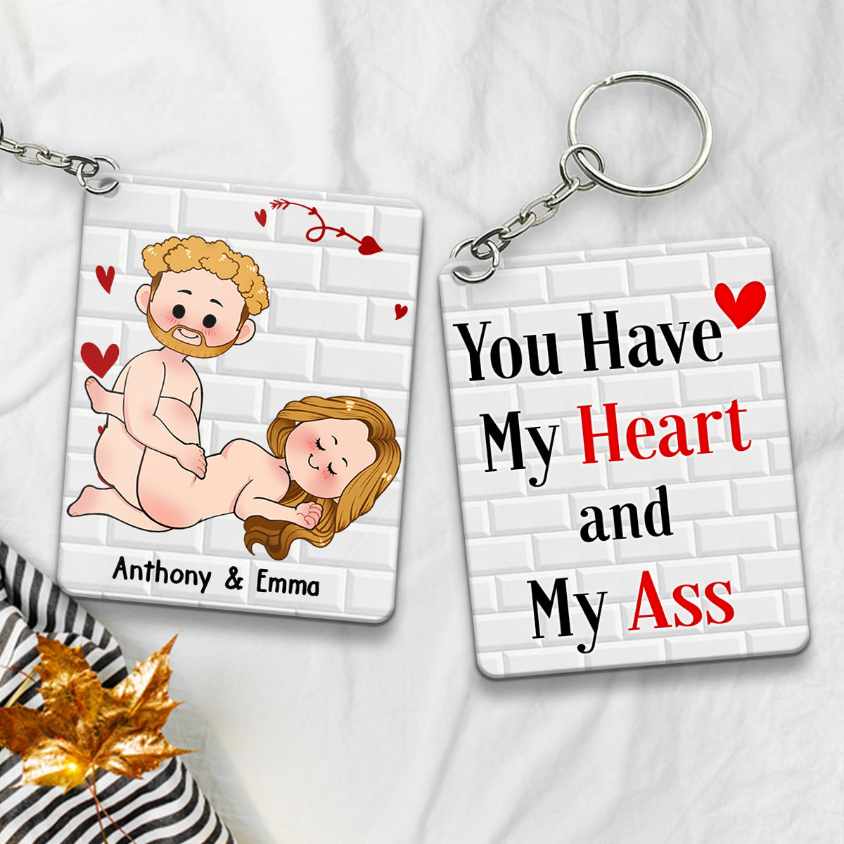 I Just Want You To Be Happy - Couple gift for husband, wife, boyfriend, girlfriend - Personalized Keychain