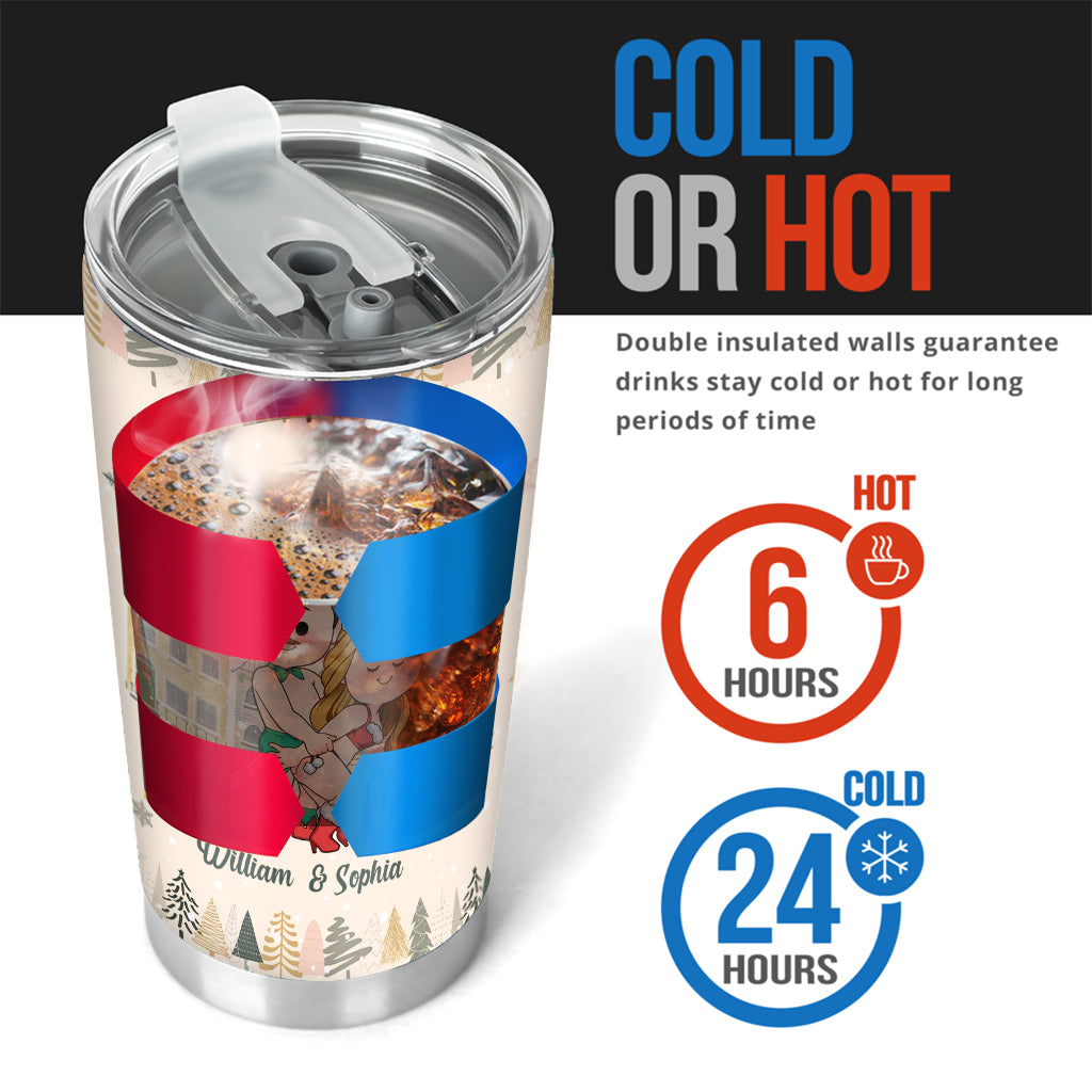 Christmas is Coming to Poundtown - Personalized Couple Tumbler