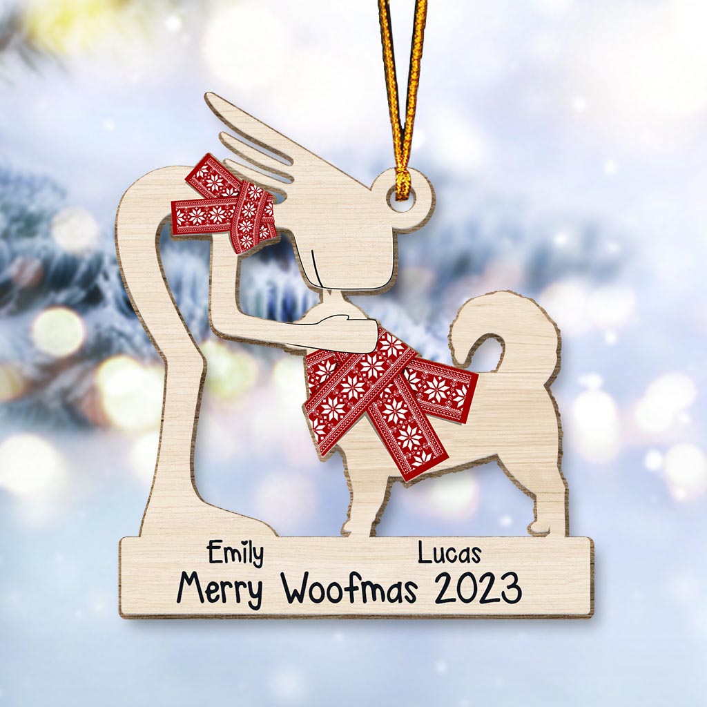 Merry Woofmas - Gift for dog lovers, dog lover - Personalized Ornament