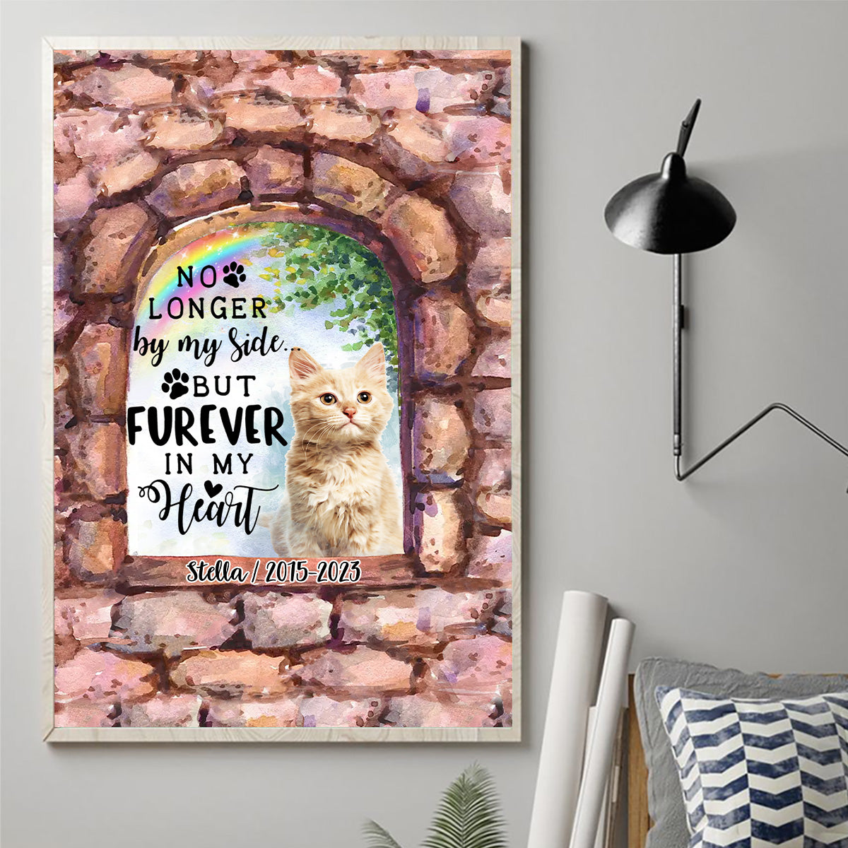 Nicht mehr an meiner Seite – Personalisierte Hundeleinwand und Poster