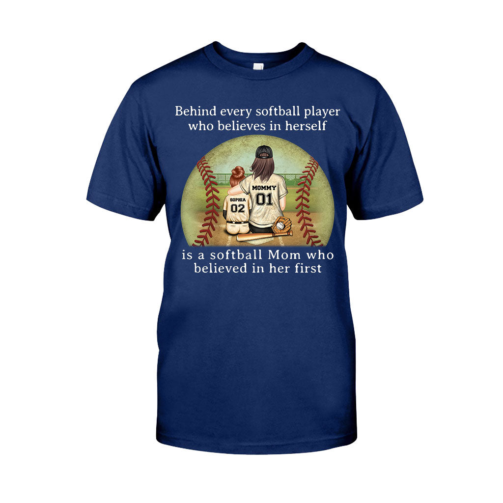 Softball Mom Believe - Personalized Softball T-shirt & Hoodie