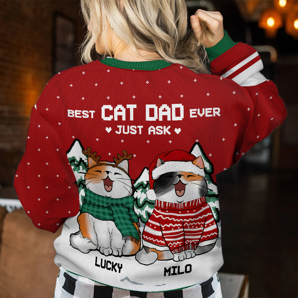 Bester Katzenpapa aller Zeiten – Personalisierter Katzenpullover