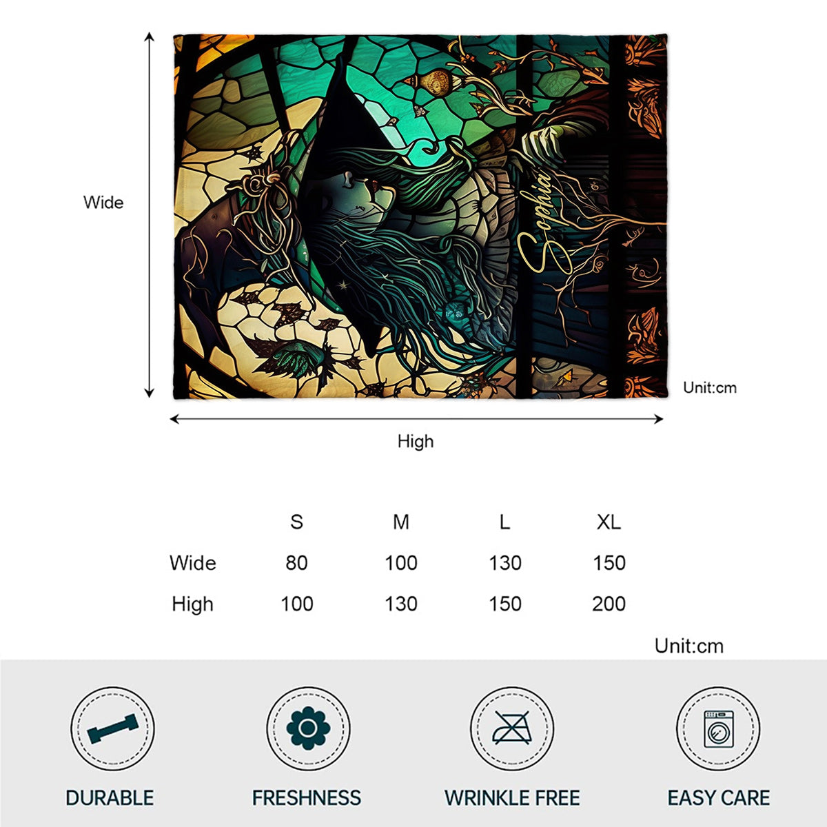 Mysterious Witch - Personalized Witch Blanket