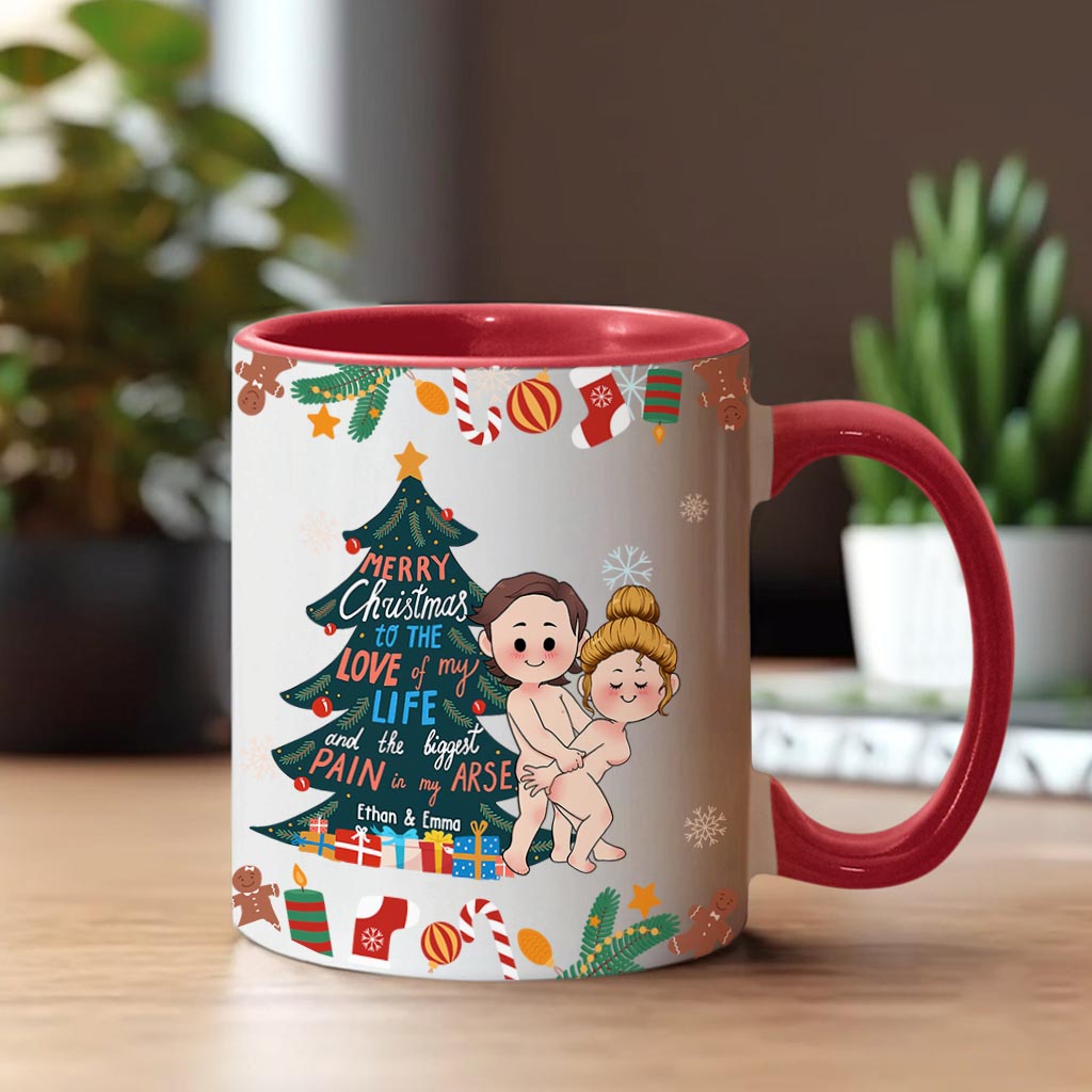 Merry Christmas To The Love Of My Life - Personalized Couple Accent Mug
