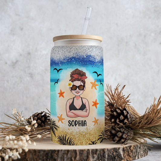 Life Is Better At The Beach - Personalized Sea Lover Can Glass