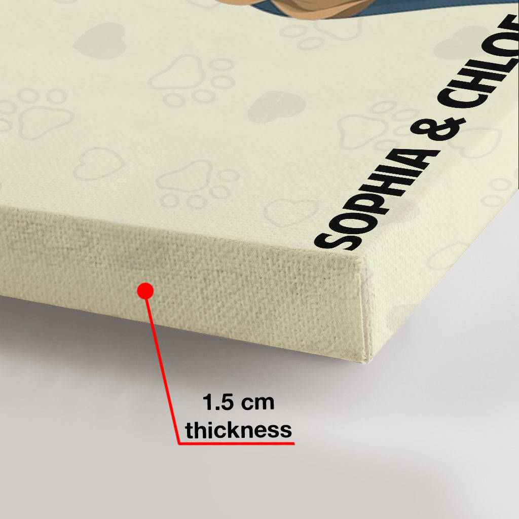 You & Me And The Dogs - Personalized Couple Canvas And Poster