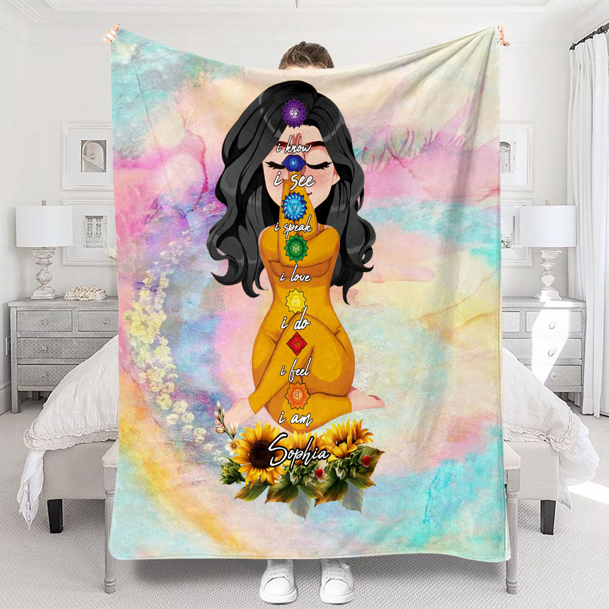 Lass den Scheiß los – personalisierte Yogadecke