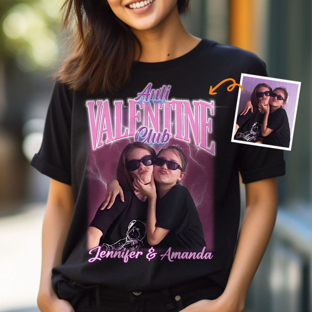 Anti-Valentinstag-Club – Personalisiertes Bestie-T-Shirt und Hoodie
