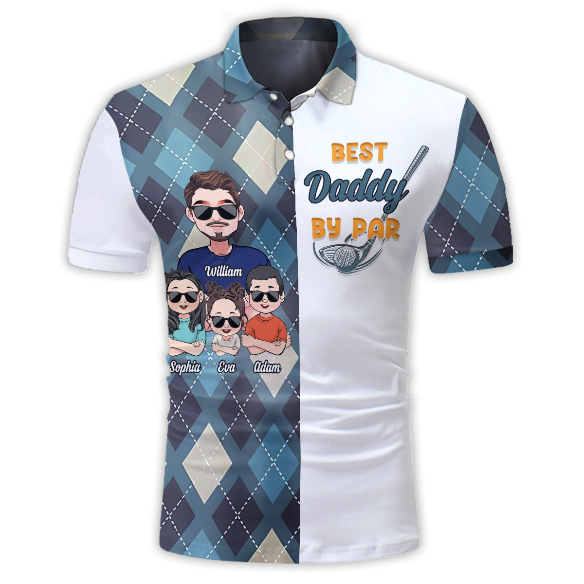 Grandpa's Lucky Polo - Golf gift for dad, him, boyfriend, husband, grandpa, uncle - Personalized Polo Shirt