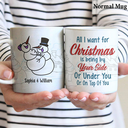 All I Want For Christmas - Personalized Couple Mug
