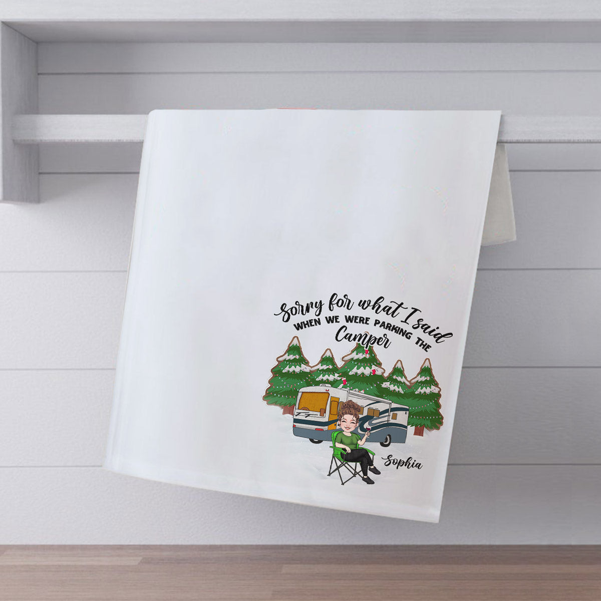 Désolé pour ce que j'ai dit - Serviette de camping personnalisée