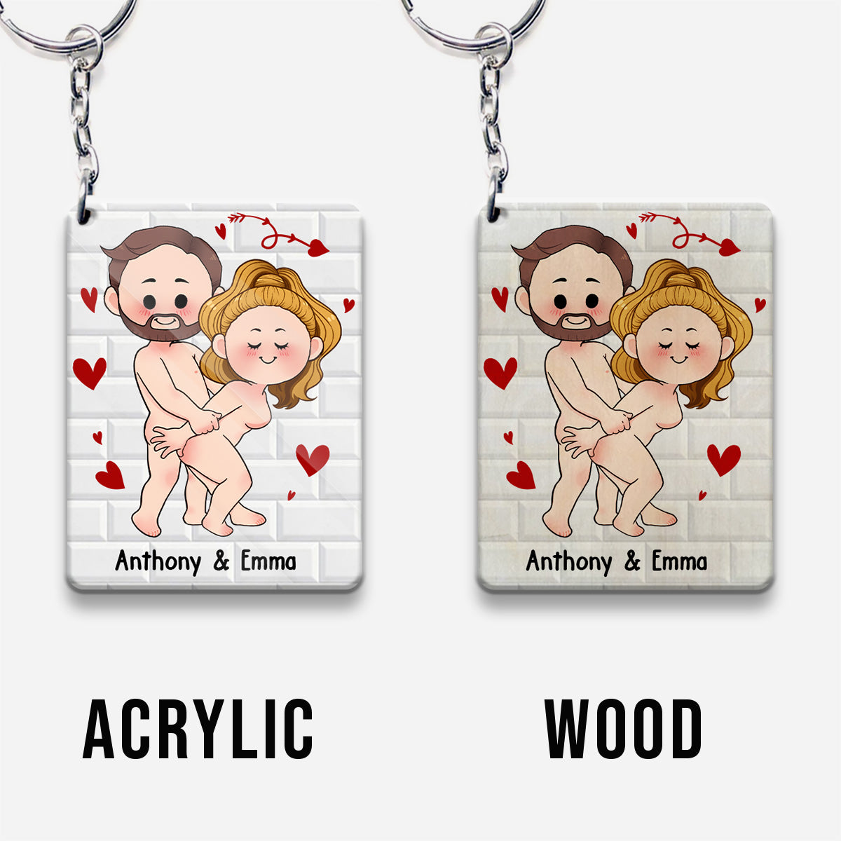 I Just Want You To Be Happy - Couple gift for husband, wife, boyfriend, girlfriend - Personalized Keychain