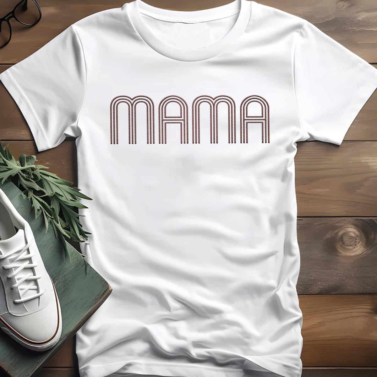 Custom Name - Personalized Mother Embroidered T-shirt