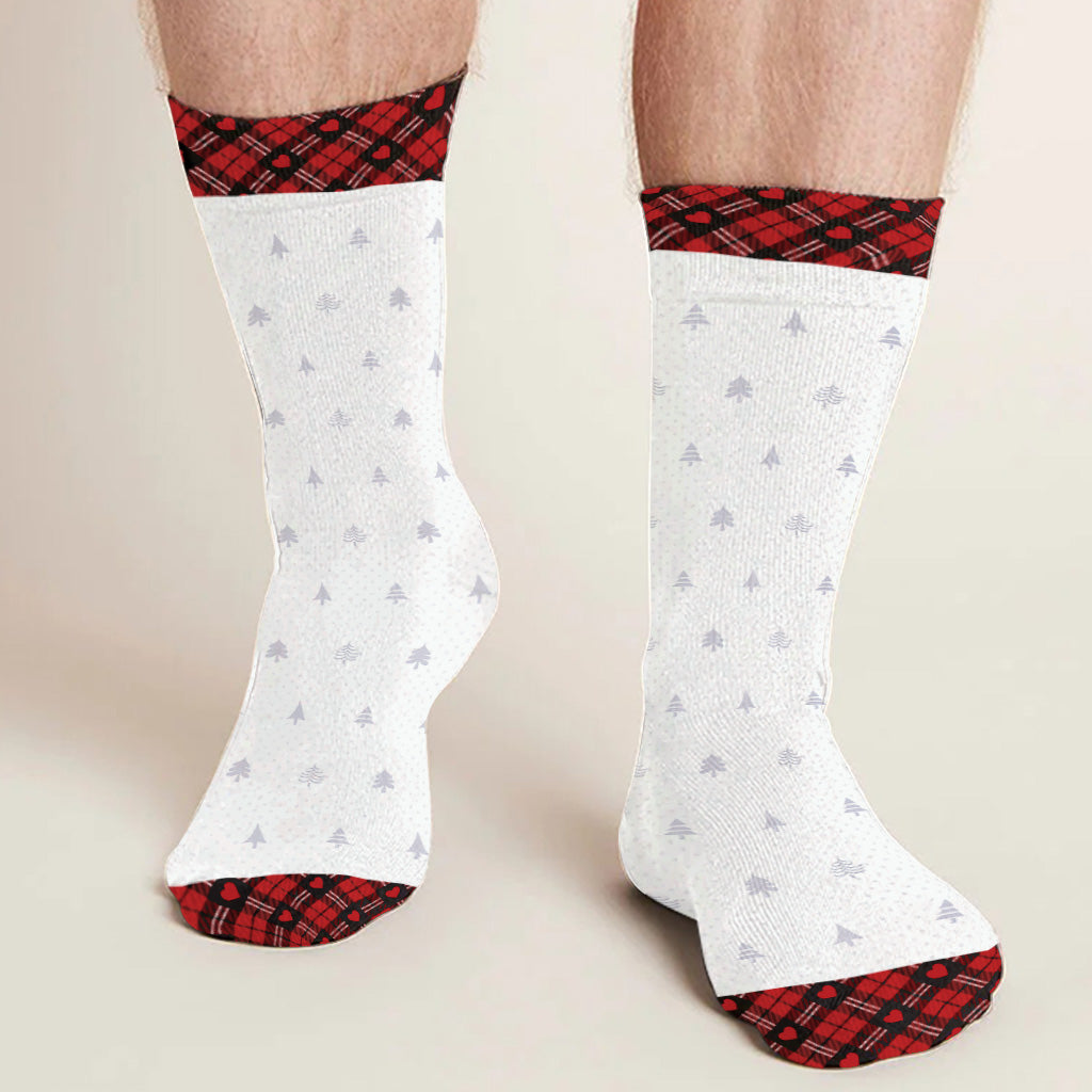All I Want For Christmas Is You - gift for husband, wife, boyfriend, girlfriend - Personalized Socks