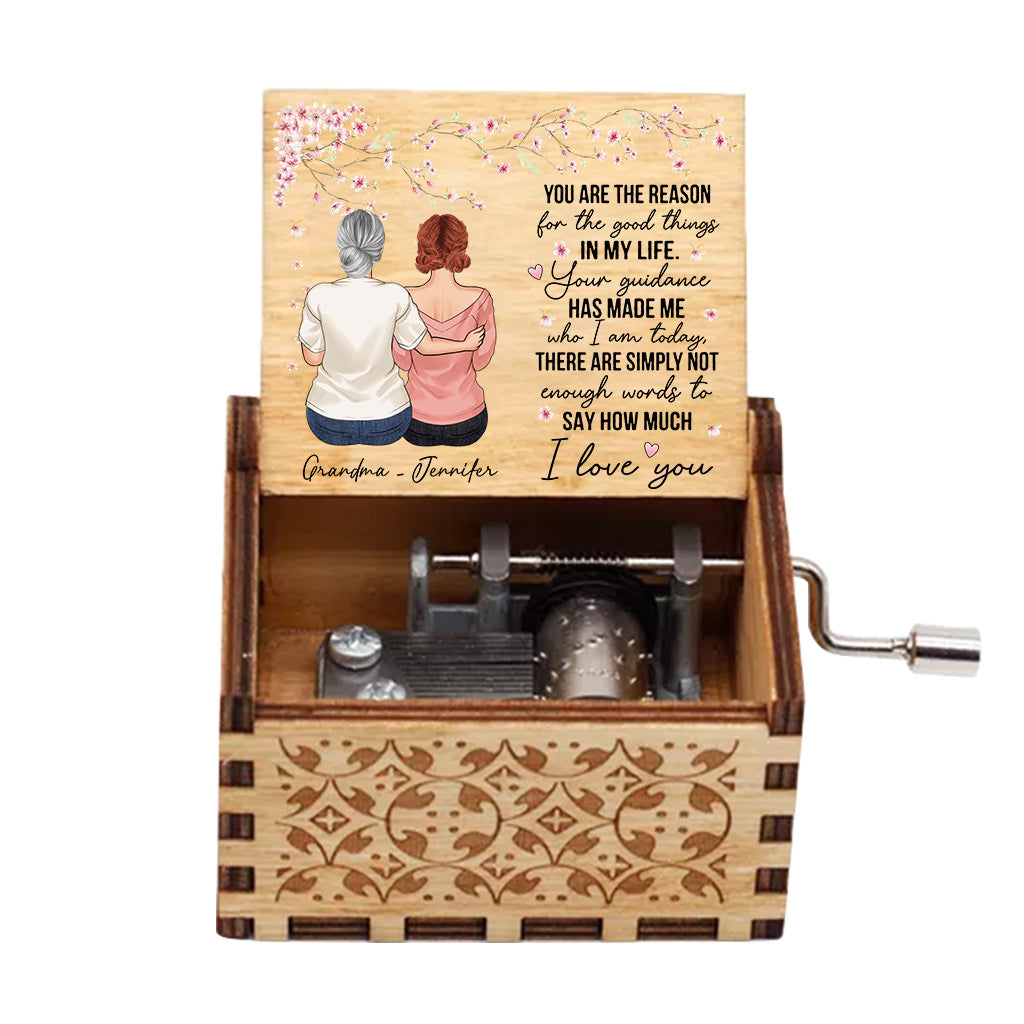 You Are The Reason - Gift for mom, grandma - Personalized Hand Crank Music Box