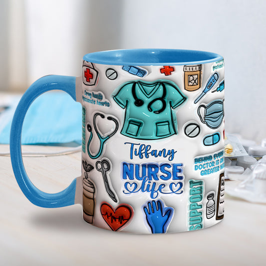 Nurse Life - Personalized Nurse Accent Mug