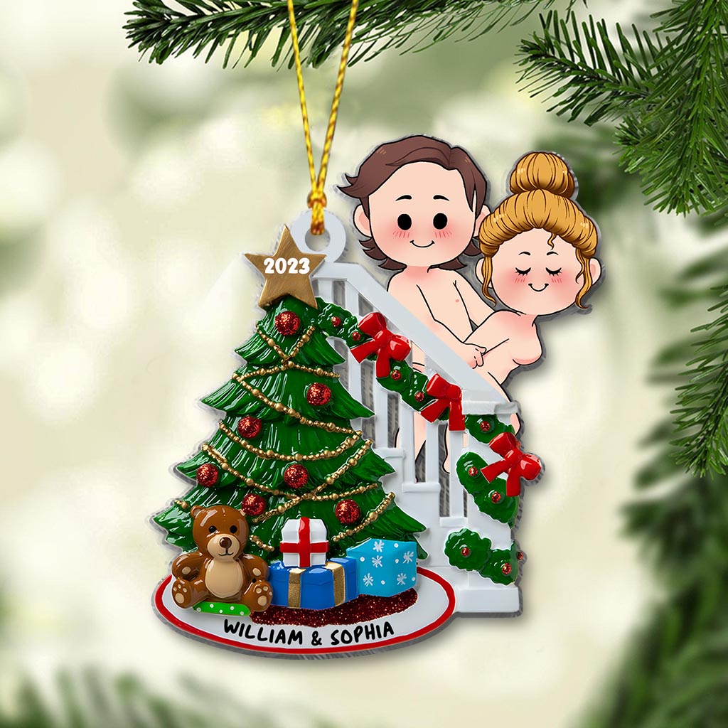 Staircase Naughty Couple - Personalized Couple Ornament