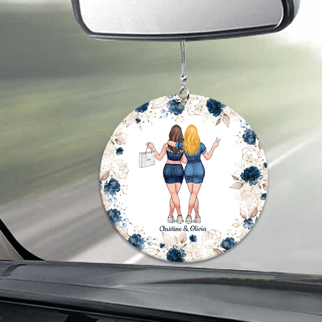 Parler à sa sœur - Ornement de voiture personnalisé pour meilleure amie