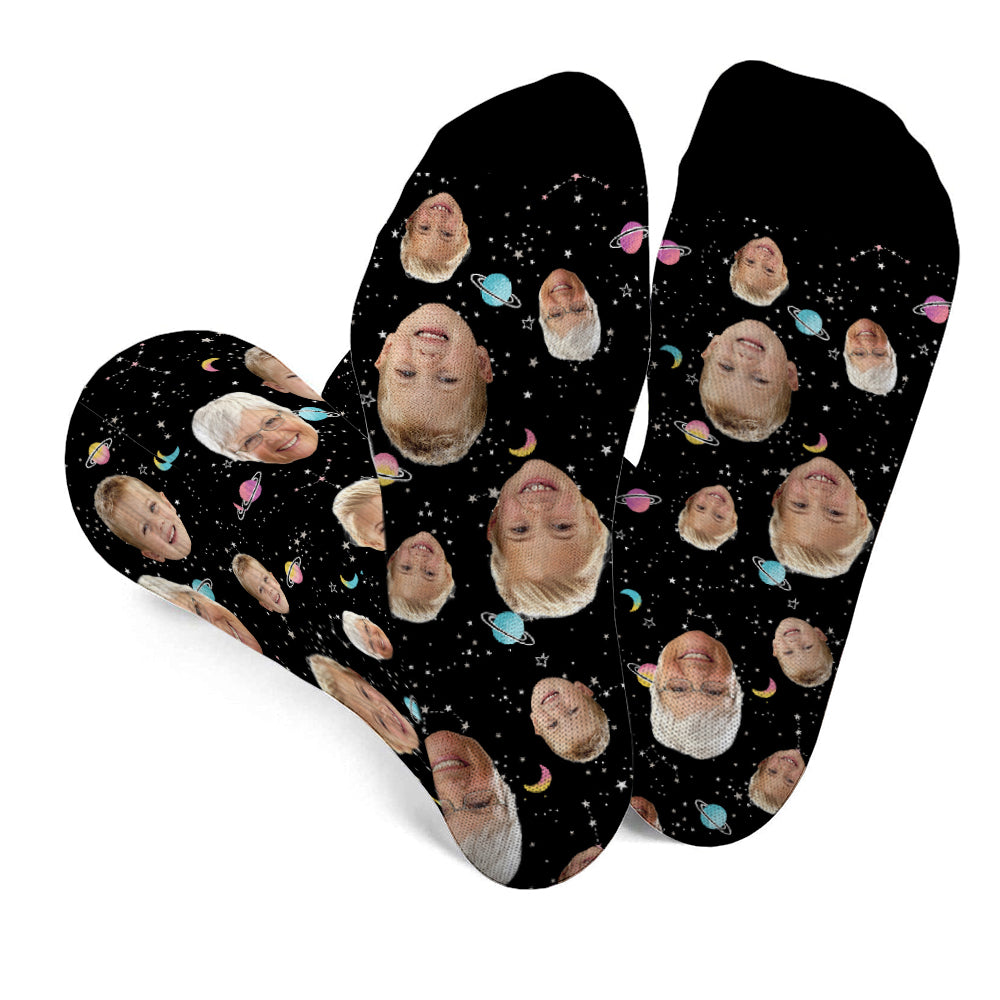 Custom Face Galaxy – Personalisierte Oma-Socken