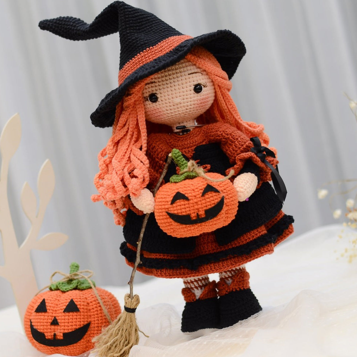 Witch Doll - Witch Hand Knitted Doll