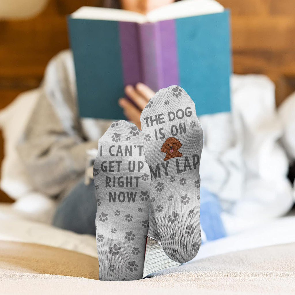 Ich kann jetzt aufstehen – Katzengeschenk für Hundeliebhaber – Personalisierte Socken