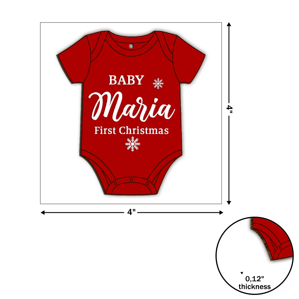 Guirlande personnalisée de 6 pièces pour le premier Noël de bébé - Cadeau de naissance