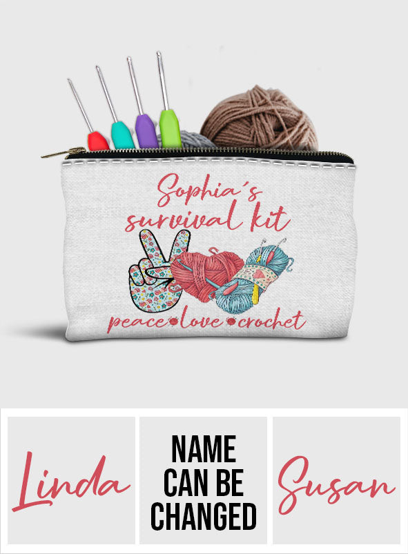 Peace Love Crochet – Personalisierte Häkeltasche