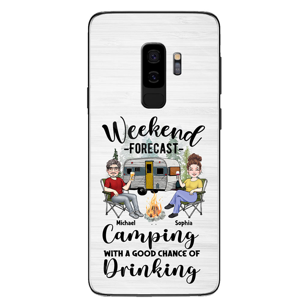 Prévisions du week-end - Étui de téléphone transparent personnalisé pour le camping