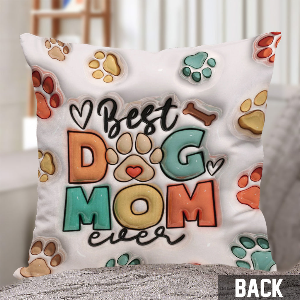 Meilleure maman de chien au monde - Coussin décoratif personnalisé pour chien