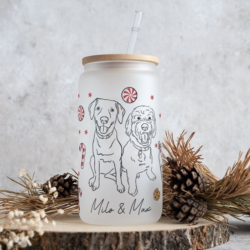 Lovely Dogs Cats - Personalized Dog Can Glass