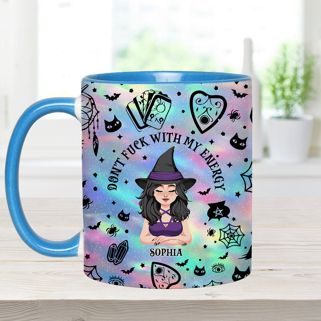 Don't F With My Energy - Personalized Witch Accent Mug