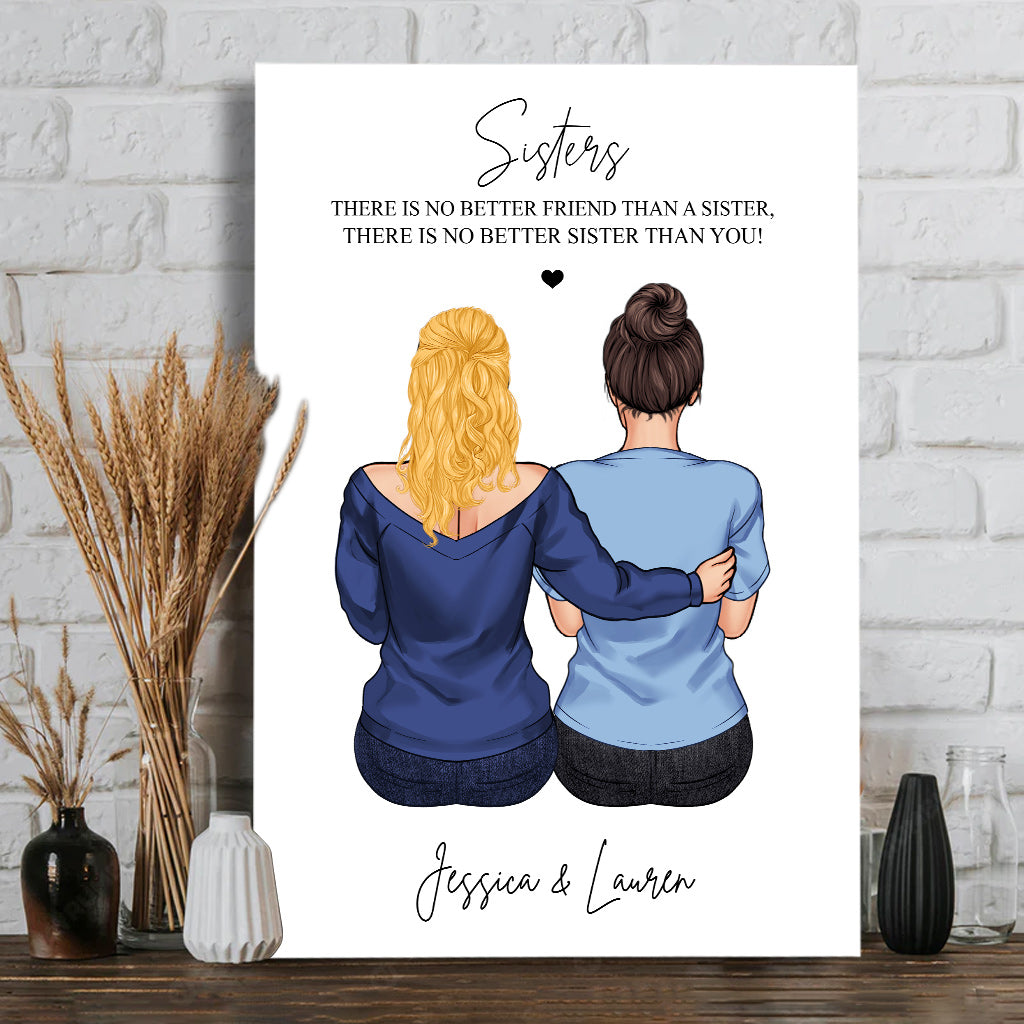 Meilleur ami - Toile et affiche personnalisées pour frères et sœurs