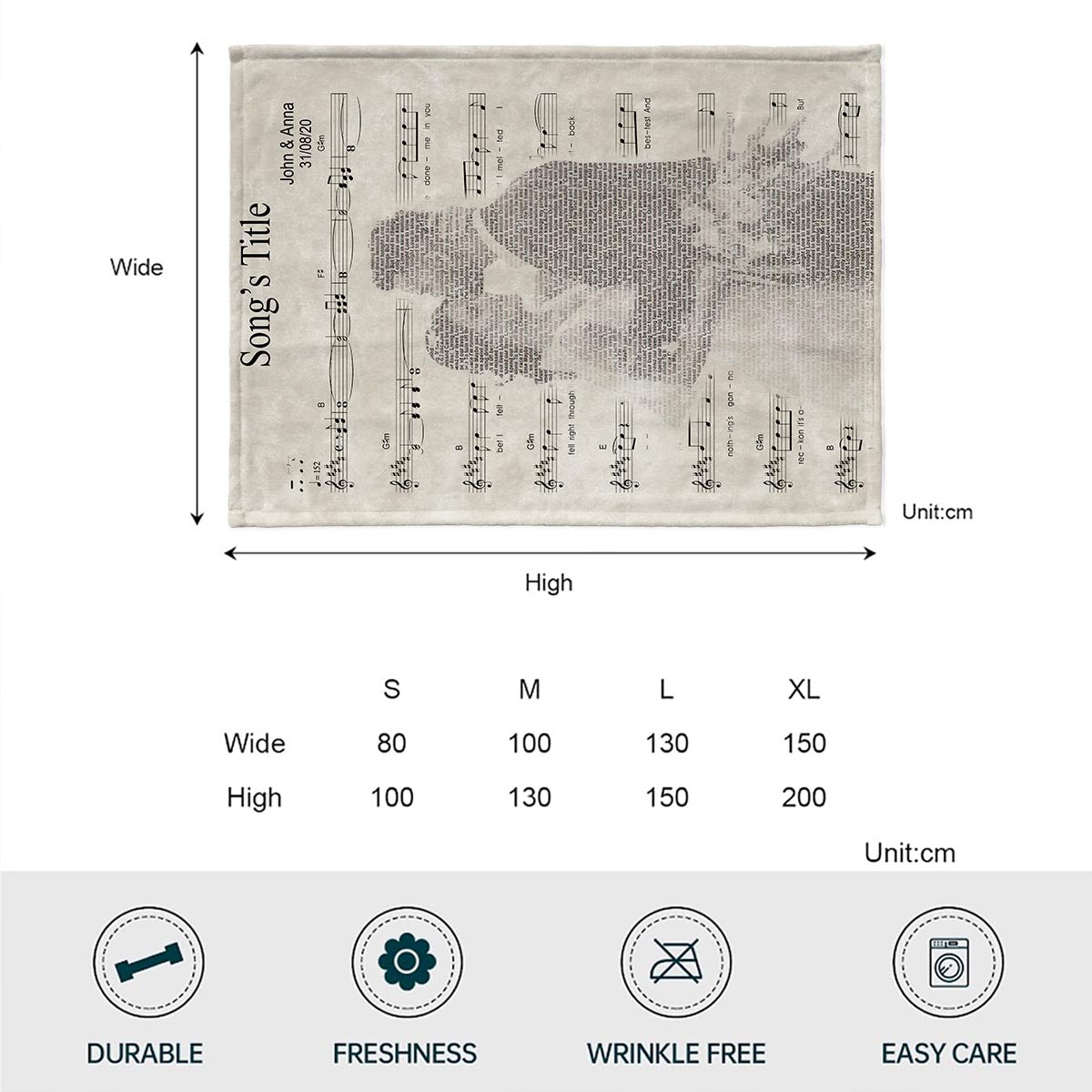 First Dance Song Lyrics - Personalized Husband And Wife Blanket