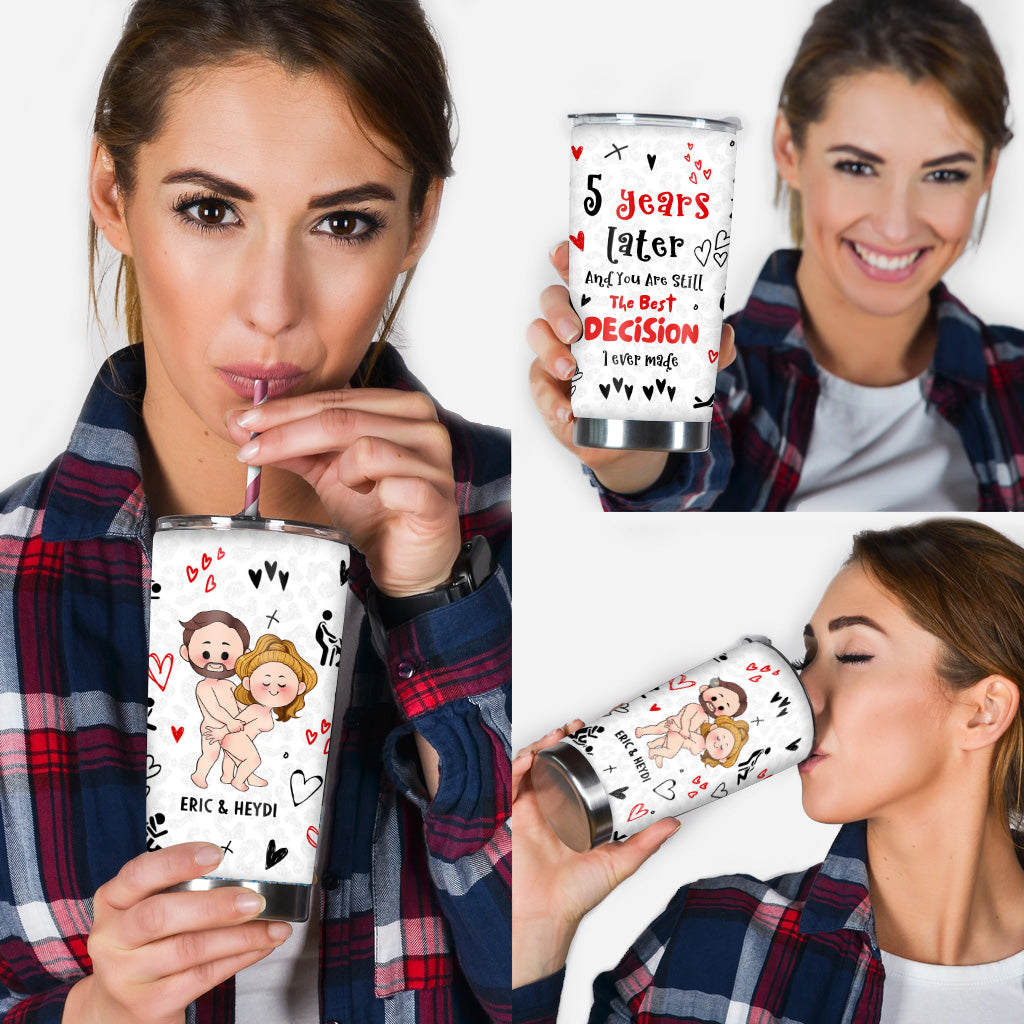 The Best Decision - Personalized Couple Tumbler