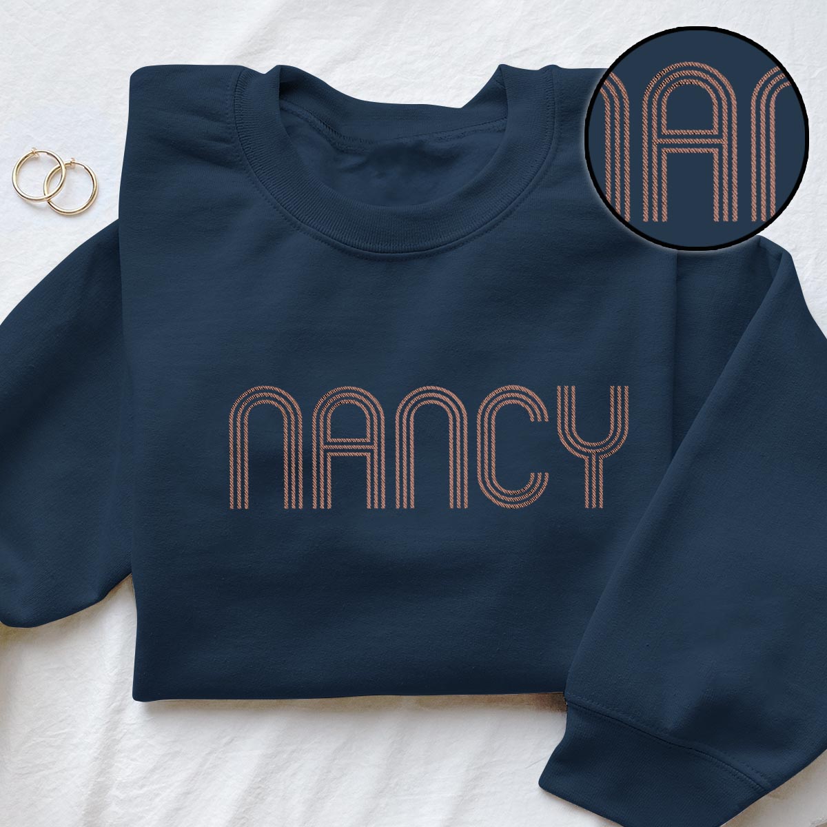Personalisierter, bestickter Pullover für Tante mit individuellem Namen