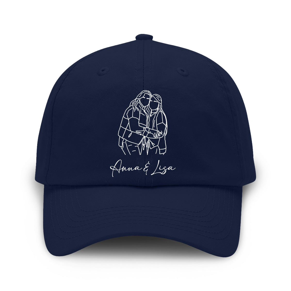 Casquette classique brodée personnalisée avec photo pour frères et sœurs