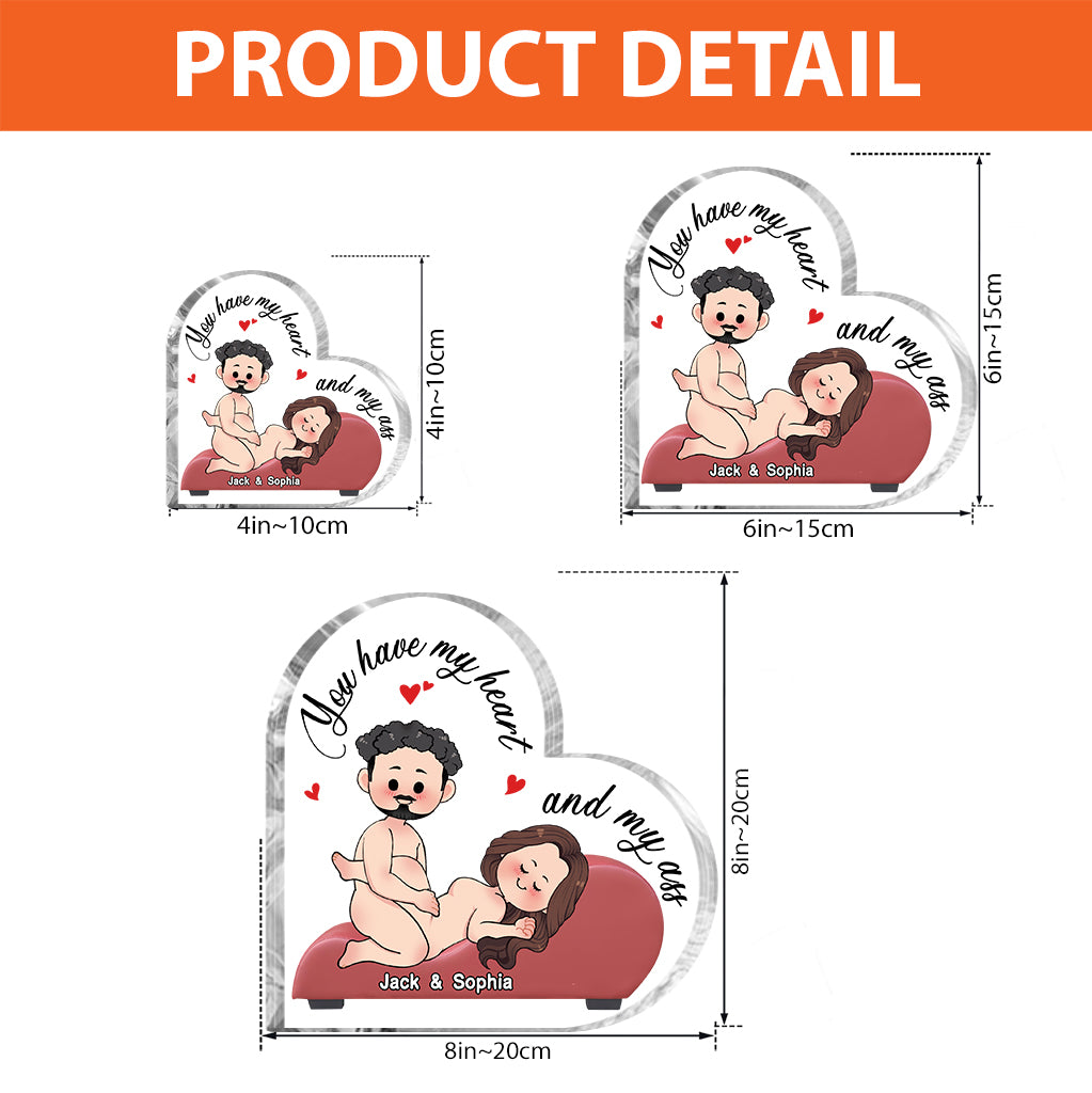 Thank For All The Orgasms - Personalized Couple Custom Shaped Acrylic Plaque