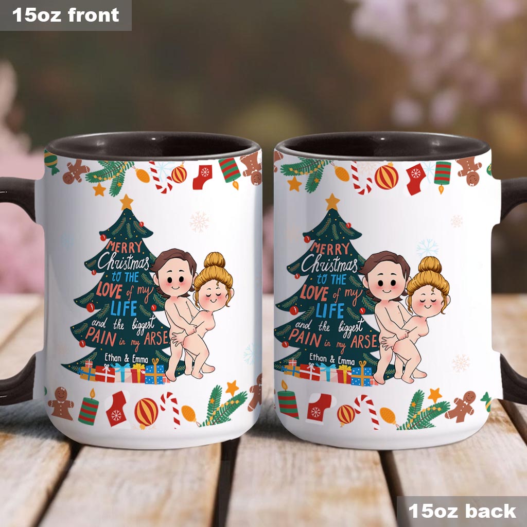 Merry Christmas To The Love Of My Life - Personalized Couple Accent Mug