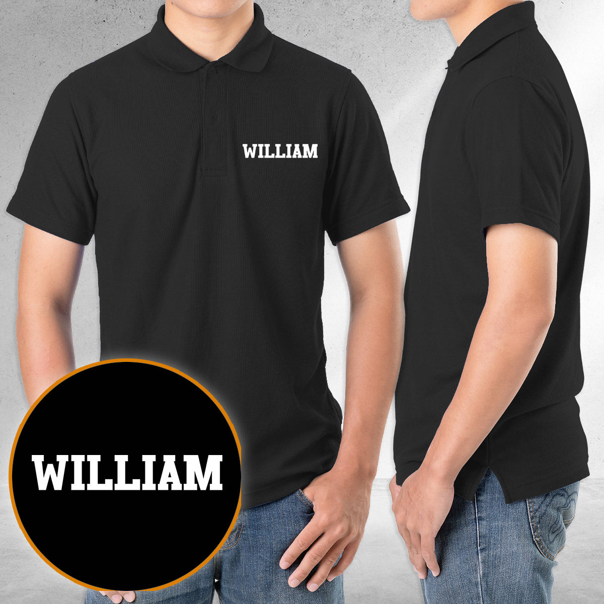 Custom Name - Personalized Couple Embroidered Polo Shirt