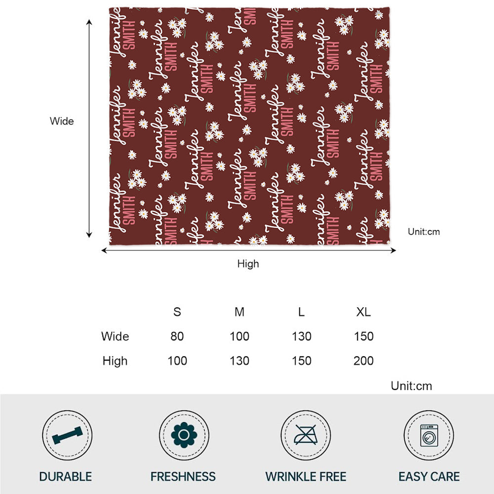 Daisy Custom Name - Personalized Bestie Blanket