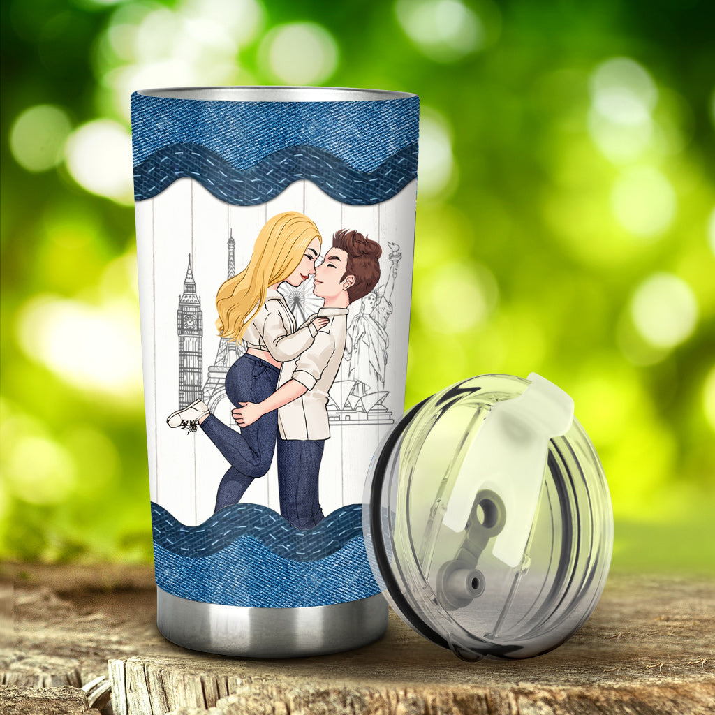 I Met You I Liked You I Love You - Personalized Couple Tumbler