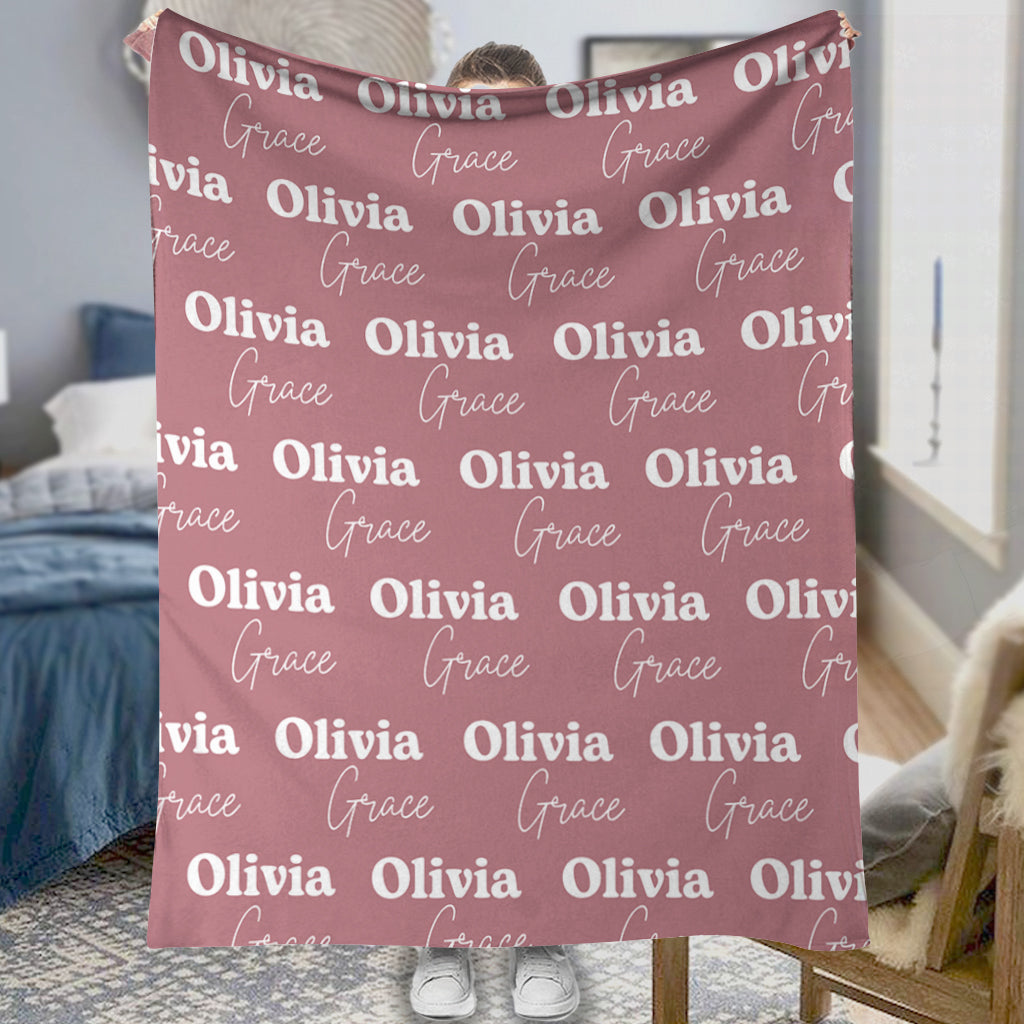 Couverture personnalisée pour tante - Motif avec nom