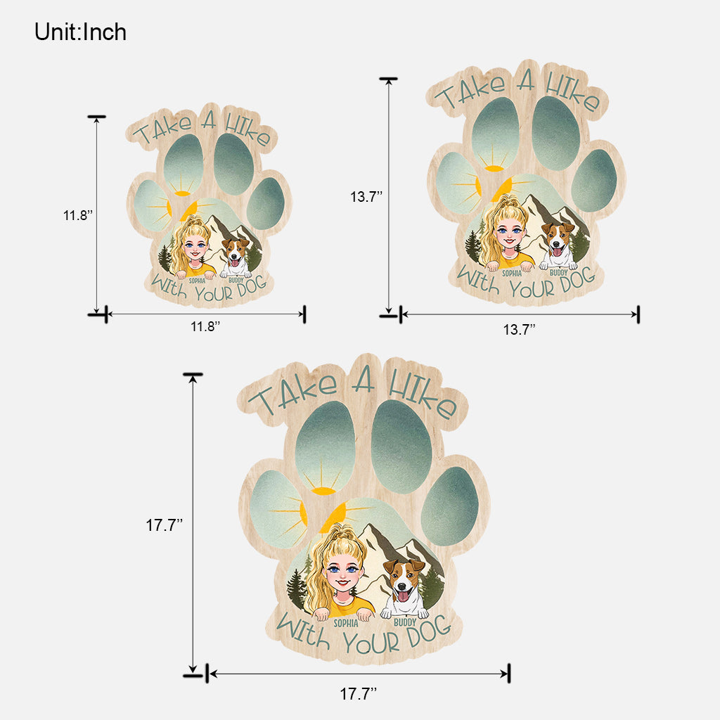 Take A Hike - Personalized Hiking Custom Shaped Wood Sign