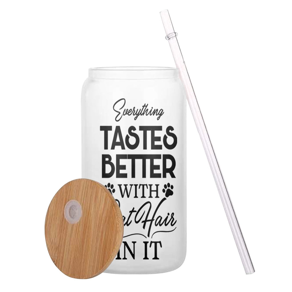 Tout a meilleur goût - Cadeau pour les amoureux des chats et des chiens - Verre à canette personnalisé