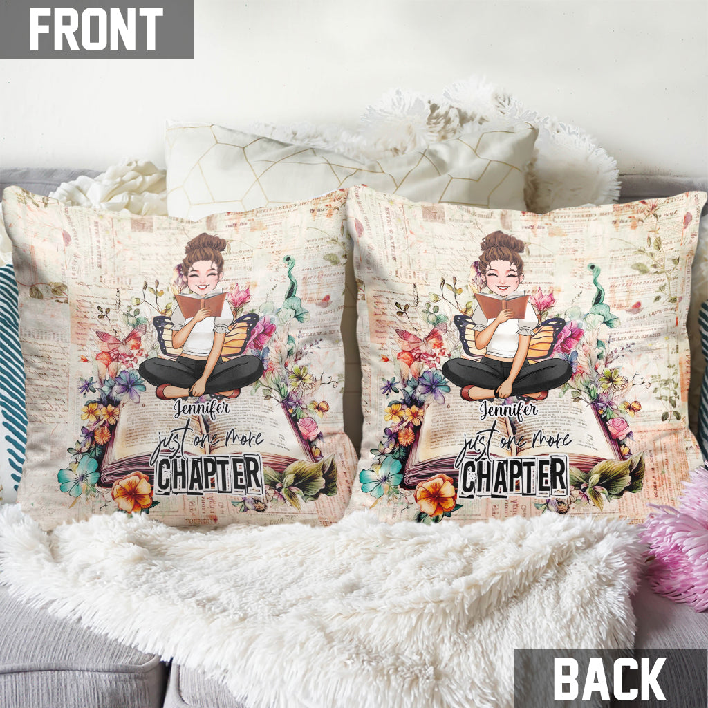 Juste un chapitre de plus - Coussin décoratif personnalisé en forme de livre