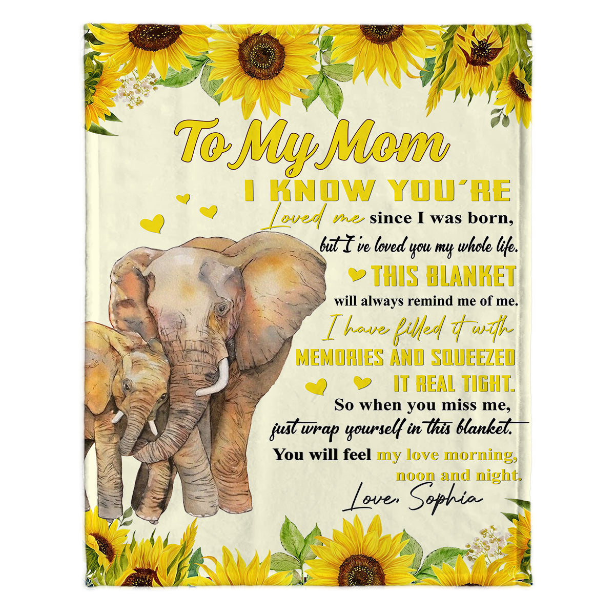 I've Loved You My Whole Life - Gift for grandma, sister, mom, grandma, aunt - Personalized Blanket