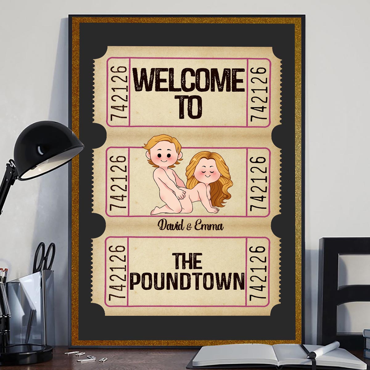 Welcome To The Poundtown Inappropriate Adult - Personalized Couple Canvas And Poster